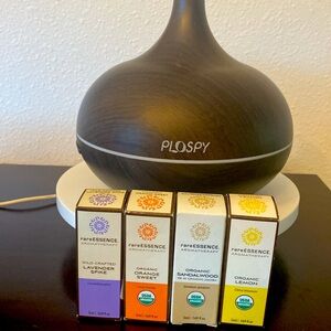 PLOSOY Essential Oil Diffuser with 4 Essential Oils